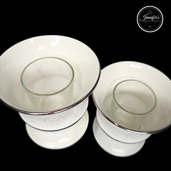 Lenox Wedding Promises Opal Innocence Candle Votive Holders - Picture 3 of 7